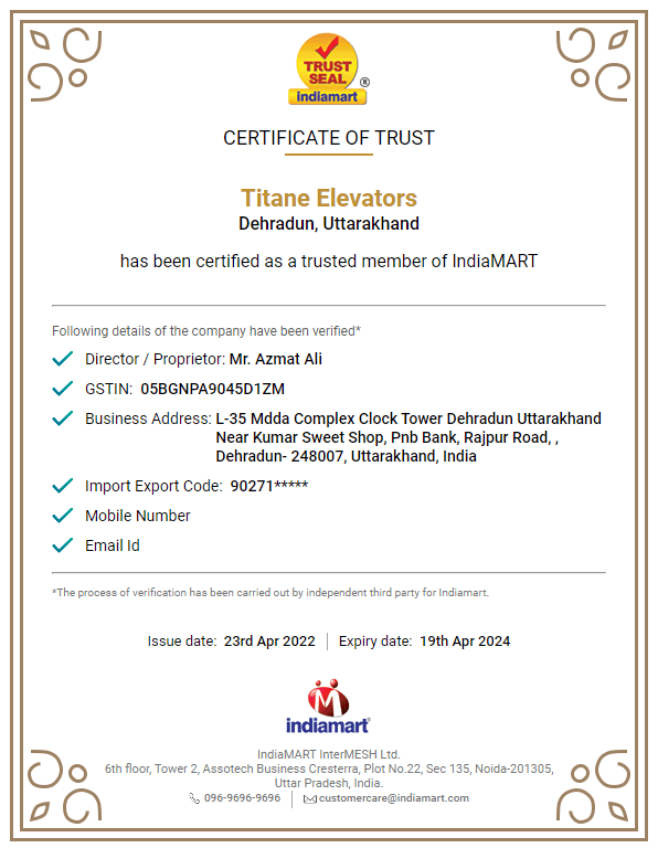 Indiamart Certificate